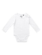 Neutral Fairtrade Baby Bodystocking mit Druckknöpfen, Black 62, NE11130 – White