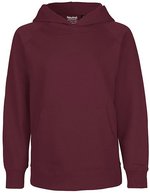 Neutral Hoodie aus Bio-Baumwolle mit Kapuze für Kinder – Bordeaux