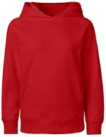 Neutral Hoodie aus Bio-Baumwolle mit Kapuze für Kinder – Red