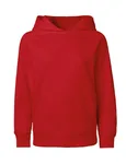Neutral Hoodie aus Bio-Baumwolle mit Kapuze für Kinder, Red 104/110, NE13101 – Bild 3