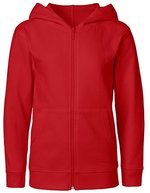 Neutral Fairtrade Kinder Zip Hoodie Bio-Baumwolle – Red