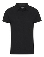 Neutral Recycled Cotton Polo mit Piqué-Strick – Black Melange
