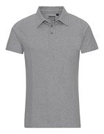 Neutral Recycled Cotton Polo mit Piqué-Strick – Grey Melange