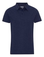 Neutral Recycled Cotton Polo mit Piqué-Strick – Navy Melange
