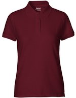 Neutral Poloshirt aus Bio-Baumwolle für Damen – Bordeaux