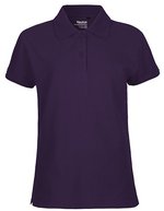 Neutral Poloshirt aus Bio-Baumwolle für Damen, Black XS, NE22980 – Purple