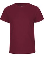 Neutral Fairtrade Kinder T-Shirt mit Elasthan – Bordeaux