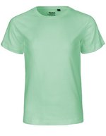 Neutral Fairtrade Kinder T-Shirt mit Elasthan – Dusty Mint