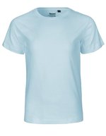 Neutral Fairtrade Kinder T-Shirt mit Elasthan, Dusty Indigo 140/146, NE30001 – Bleu clair