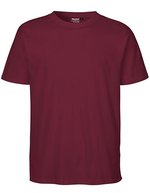 Neutral Bio-Baumwolle Rundhals T-Shirt 155 g/m² – Bordeaux