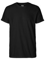Neutral Roll-Up Ärmel T-Shirt aus Bio-Baumwolle – Black