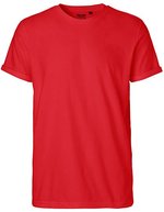 Neutral Roll-Up Ärmel T-Shirt aus Bio-Baumwolle, Black M, NE60012 – Rosso
