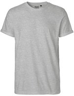 Neutral Roll-Up Ärmel T-Shirt aus Bio-Baumwolle, Black M, NE60012 – Sport Grigio