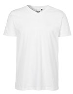 Neutral Nachhaltiges V-Neck T-Shirt aus Bio-Baumwolle – White