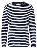 Neutral Men´s Long Sleeve T-Shirt Royal M (NE61050), NE61050 – White - Navy (Striped)
