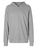 Neutral Jersey Hoodie mit Reißverschluss und Tasche – Sport Grey