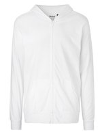 Neutral Jersey Hoodie mit Reißverschluss und Tasche, Black XS, NE62301 – Bianco
