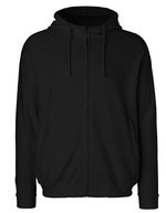 Neutral Hoodie mit verstecktem Reißverschluss, Fairtrade – Black