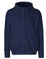 Neutral Hoodie mit verstecktem Reißverschluss, Fairtrade, Sport Grey L, NE63401 – Marine