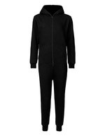 Neutral Bio-Baumwoll Jumpsuit mit Kapuze, Black XS, NE73331 – Bild 2
