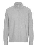 Sweat-shirt unisexe col zippé 1/4 – Sport Gris