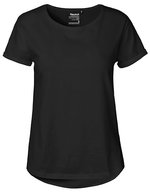 Neutral Nachhaltiges Damen T-Shirt mit Rollärmeln, Bordeaux XXL, NE80012 – Nero