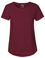 Neutral Nachhaltiges Damen T-Shirt mit Rollärmeln, Bordeaux XXL, NE80012 – Bordeaux