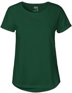 Neutral Nachhaltiges Damen T-Shirt mit Rollärmeln, Bordeaux XXL, NE80012 – Verde bottiglia