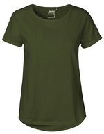 Neutral Nachhaltiges Damen T-Shirt mit Rollärmeln, Bordeaux XXL, NE80012 – Militare