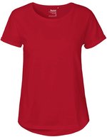 Neutral Nachhaltiges Damen T-Shirt mit Rollärmeln, Bordeaux XXL, NE80012 – Rosso