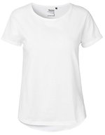 Neutral Nachhaltiges Damen T-Shirt mit Rollärmeln, Bordeaux XXL, NE80012 – Bianco