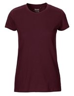 Neutral T-Shirt aus Bio-Baumwolle für Damen – Bordeaux