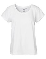 Neutral Loose Fit T-Shirt Bio-Baumwolle für Damen, Red XL, NE81003 – Bianco
