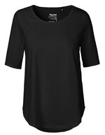 Neutral T-Shirt aus Bio-Baumwolle, halblang für Damen, Black XS, NE81004 – Bild 2