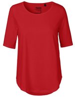 Neutral T-Shirt aus Bio-Baumwolle, halblang für Damen, Black XS, NE81004 – Rosso