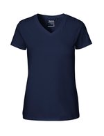 Neutral V-Ausschnitt T-Shirt aus Bio-Baumwolle für Damen, White M, NE81005 – Bild 3
