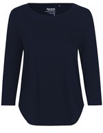 Neutral T-Shirt aus Bio-Baumwolle, 3/4-Ärmel für Damen, Bordeaux S, NE81006 – Navy