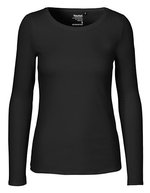 Neutral Nachhaltiges Damen Langarm T-Shirt Bio-Baumwolle, Black S, NE81050 – Bild 2
