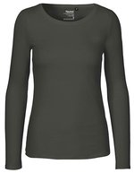Neutral Nachhaltiges Damen Langarm T-Shirt Bio-Baumwolle, Black S, NE81050 – Charcoal