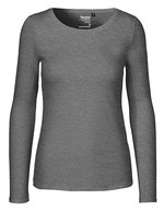Neutral Nachhaltiges Damen Langarm T-Shirt Bio-Baumwolle, Black S, NE81050 – Dark Heather