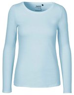 Neutral Nachhaltiges Damen Langarm T-Shirt Bio-Baumwolle, Black S, NE81050 – Light Blue