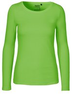 Neutral Nachhaltiges Damen Langarm T-Shirt Bio-Baumwolle, Black S, NE81050 – Lime