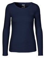 Neutral Nachhaltiges Damen Langarm T-Shirt Bio-Baumwolle, Black S, NE81050 – Navy