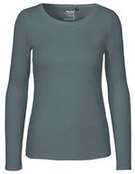 Neutral Nachhaltiges Damen Langarm T-Shirt Bio-Baumwolle, Black S, NE81050 – Teal