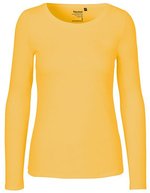 Neutral Nachhaltiges Damen Langarm T-Shirt Bio-Baumwolle, Black S, NE81050 – Yellow