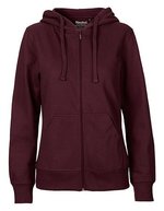 Neutral Zip Hoodie aus Bio-Baumwolle für Damen – Bordeaux