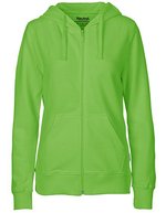 Neutral Zip Hoodie aus Bio-Baumwolle für Damen, Bordeaux S, NE83301 – Citron vert