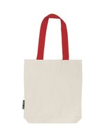 Neutral Twill-Tasche mit kontrastierenden Griffen, Nature/Black 38 x 42 cm, NE90002 – Bild 3
