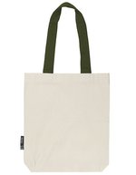 Neutral Twill-Tasche mit kontrastierenden Griffen – Nature/Military
