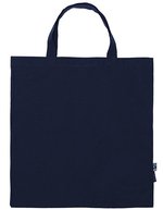 Neutral Fairtrade Baumwolltasche mit kurzen Henkeln – Navy